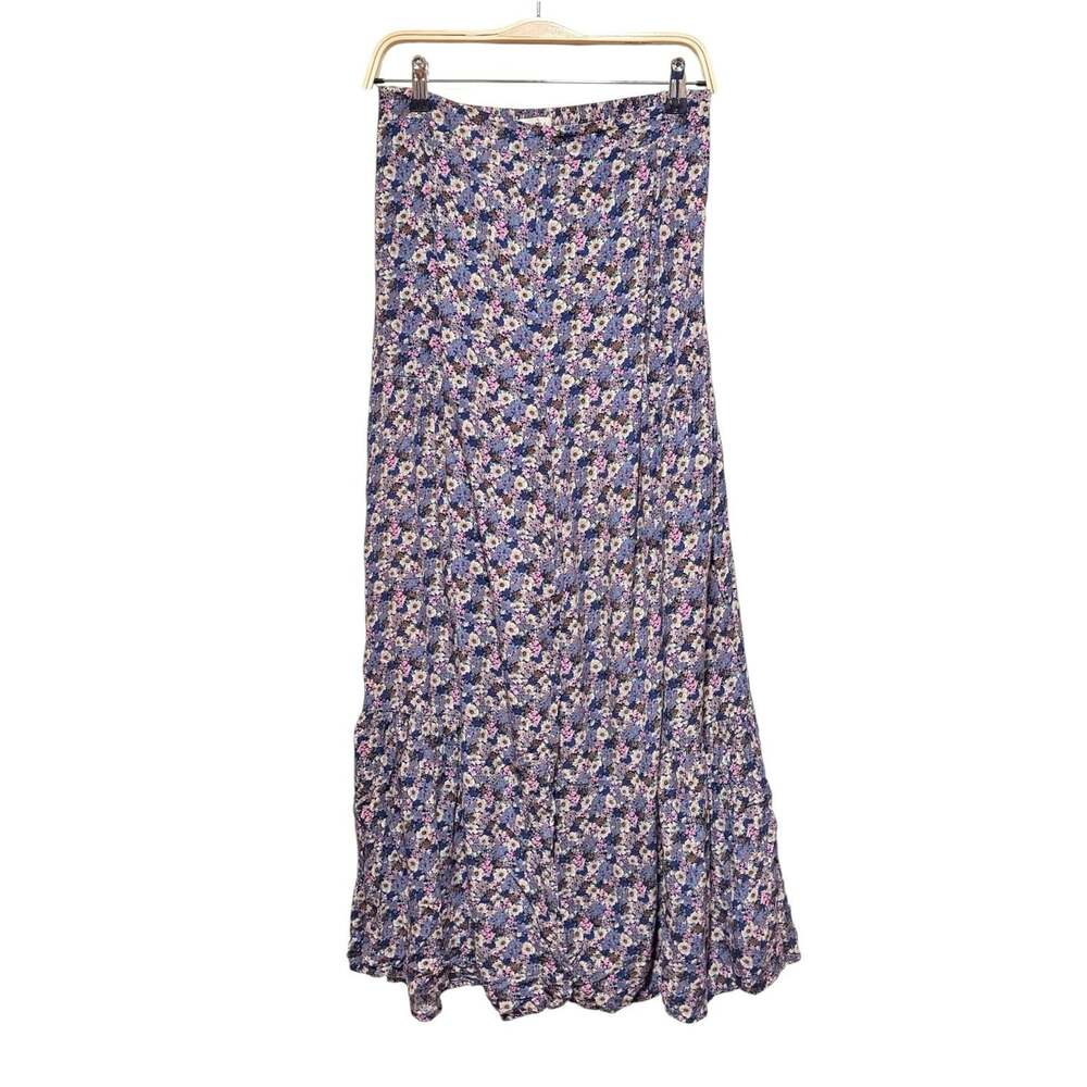 Natural Life Sz L Wide Leg Floral Palazzo Pants Boho Festival Floral Purple - Picture 2 of 10